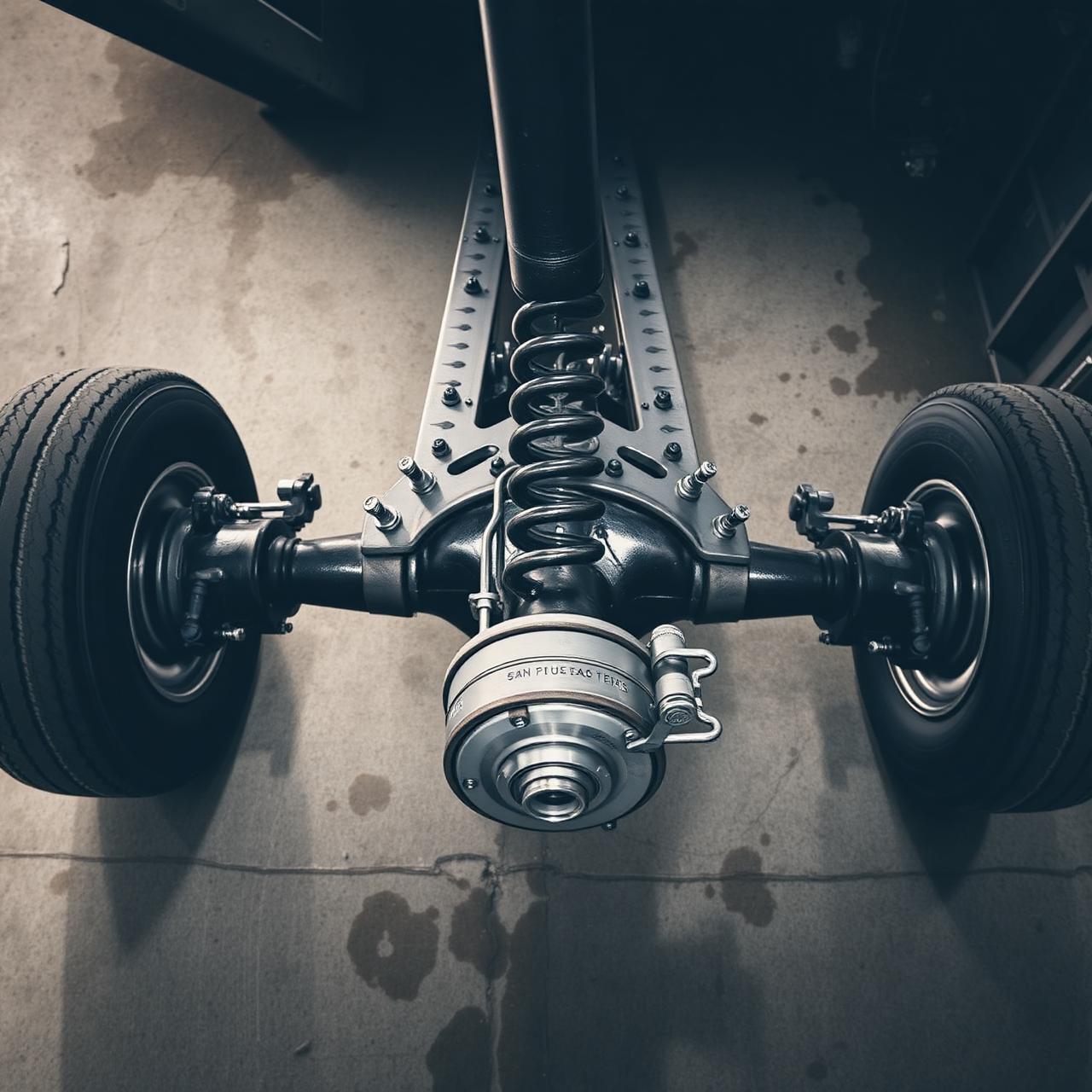 Trailer axle detail